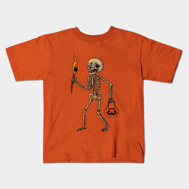 Trick or Treater Kids T-Shirt by TommyVision